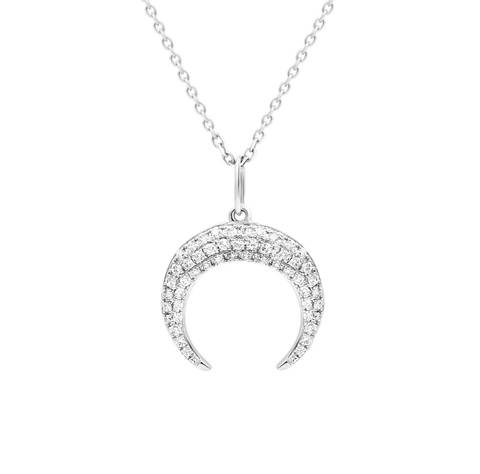 Necklace with diamonds in white gold 1L034-0219