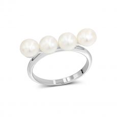 Silver ring with pearls 3K862-0014