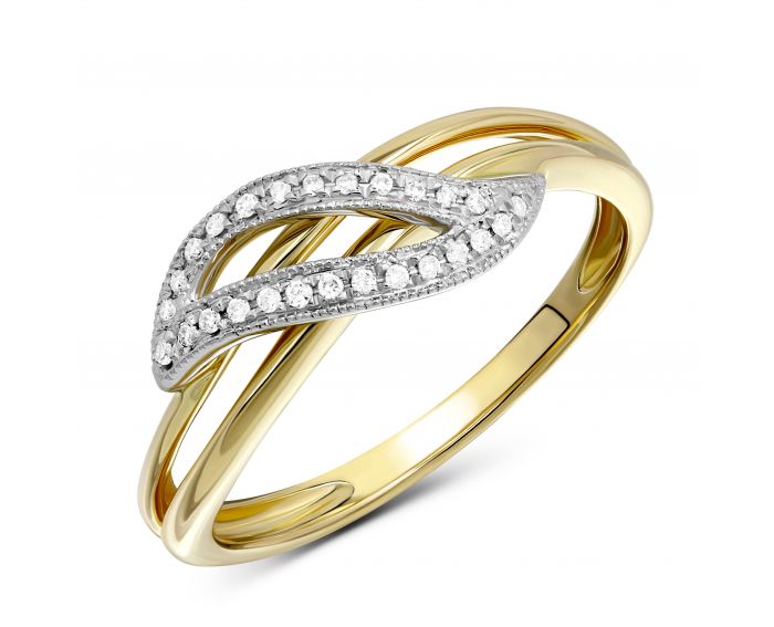 Кольцо с бриллиантами в желтом золоте 1-143 138