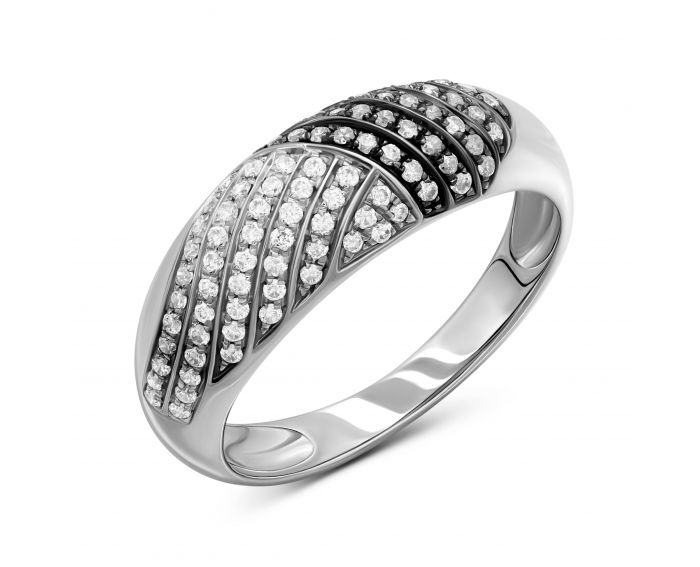 Кольцо с бриллиантами в белом золоте 1К309-0001