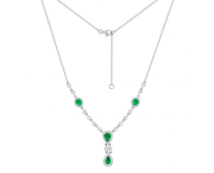 Necklace with emeralds and diamonds Elizabeth