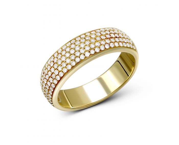 Кольцо с бриллиантами в желтом золоте 1-160 259