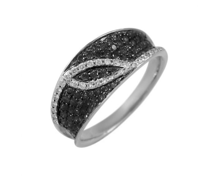 Ring with diamonds in white gold 1-173 397