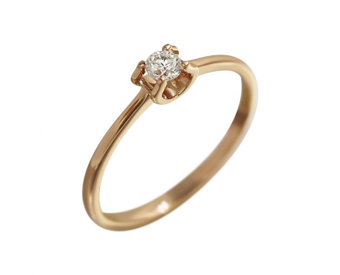 Ring with diamond in ivory gold 1-187 374