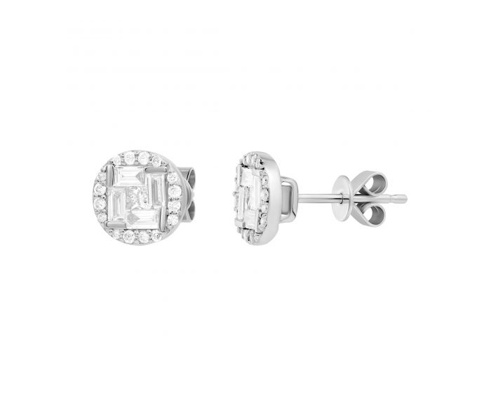 Earrings with diamonds in white gold 1-200 229