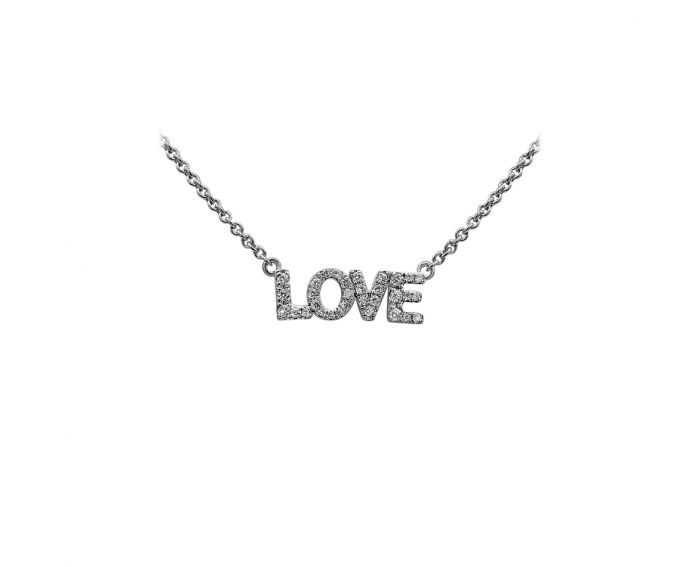 Necklace in white gold with diamonds ZARINA