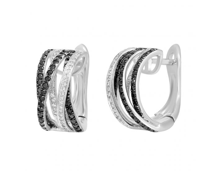 Earrings in white gold with diamonds Agnes