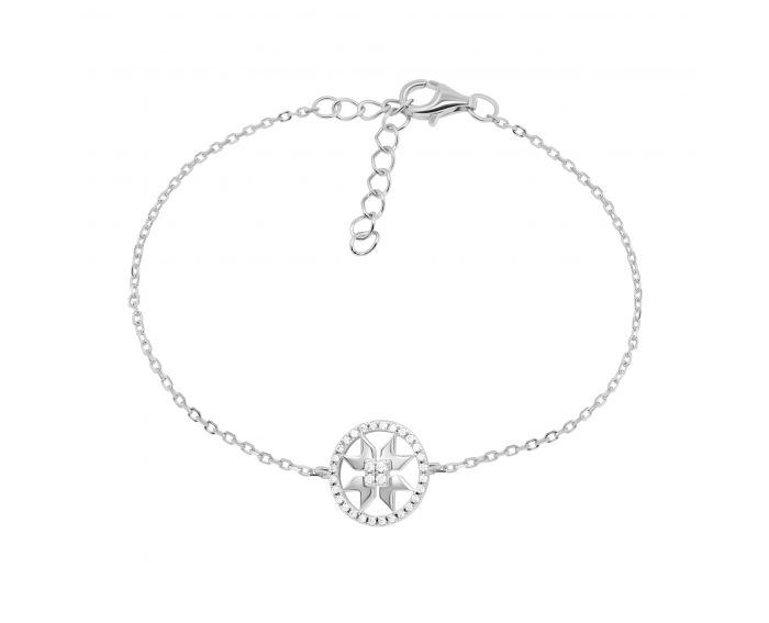 Bracelet with diamonds in white gold 1B034-0111