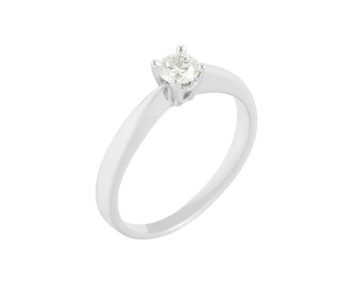 Ring with diamond in white gold 1-208 420