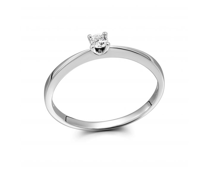 Ring with a diamond in white gold 1-208 703