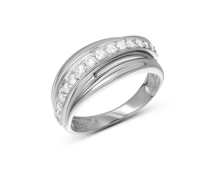 White gold ring with diamonds 1К955-0020