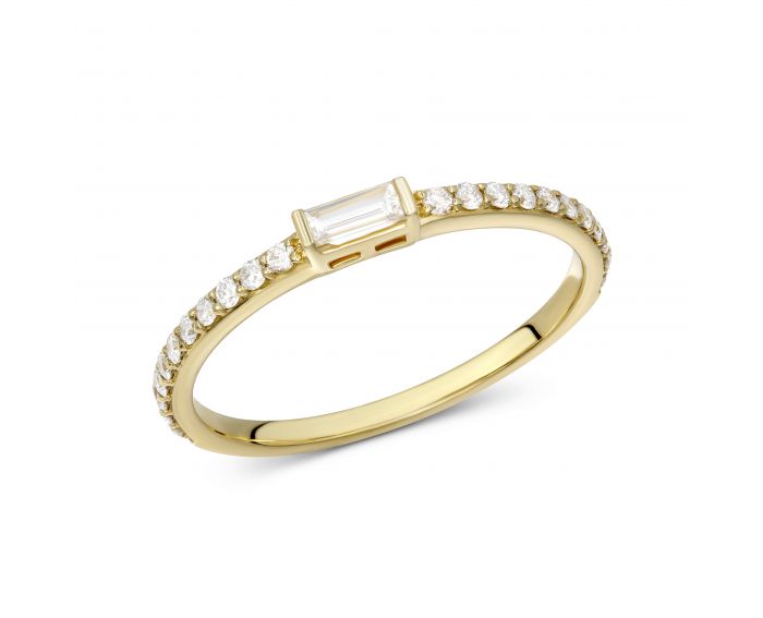 Ring with diamonds in yellow gold 1-209 292