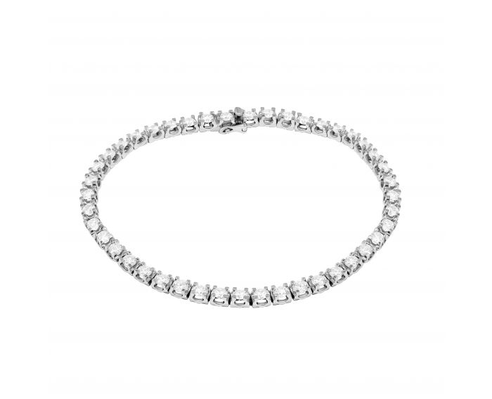 Bracelet with diamonds in white gold 1-210 775