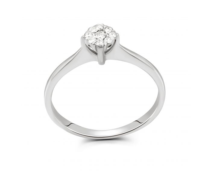 Кольцо с бриллиантами в белом золоте 1К464-0053