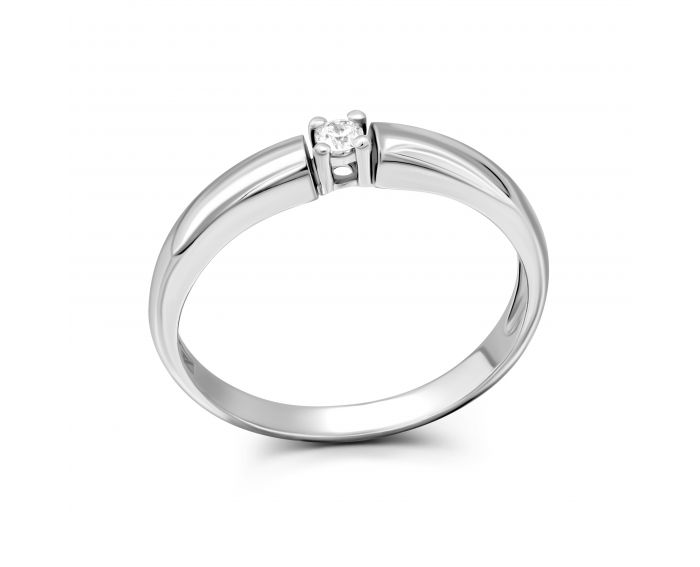 Ring with a diamond in white gold 1K955-0103