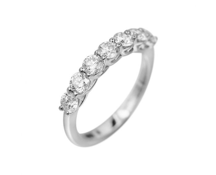 Кольцо с бриллиантами в белом золоте 1К377ДК-0016