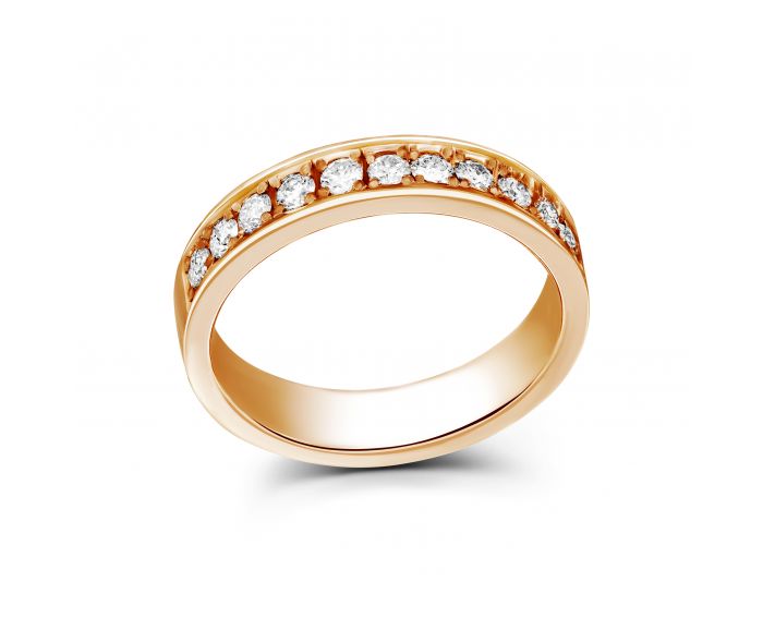 Ring with diamonds in rose gold 1ОБ171-0006