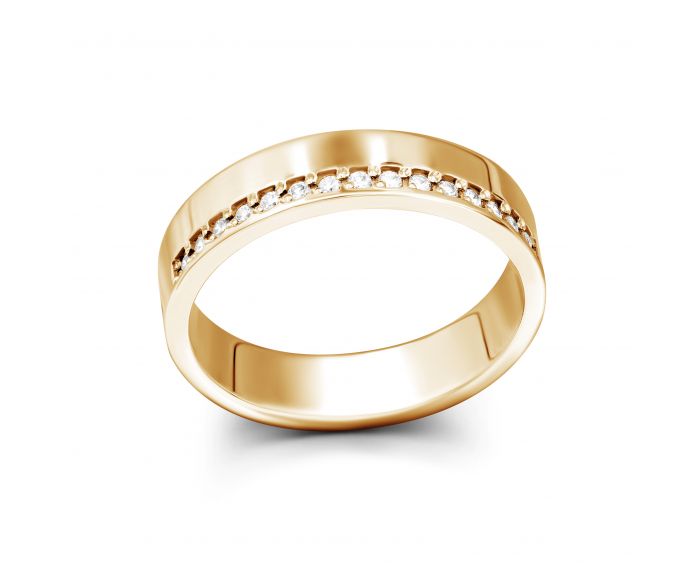 Кольцо с бриллиантами в розовом золоте 1ОБ171-0008