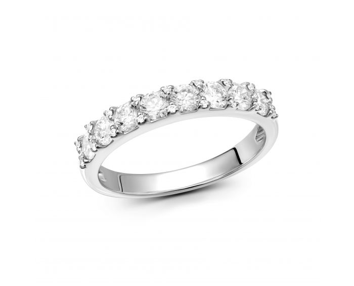 Ring with diamonds in white gold 1K551-0593