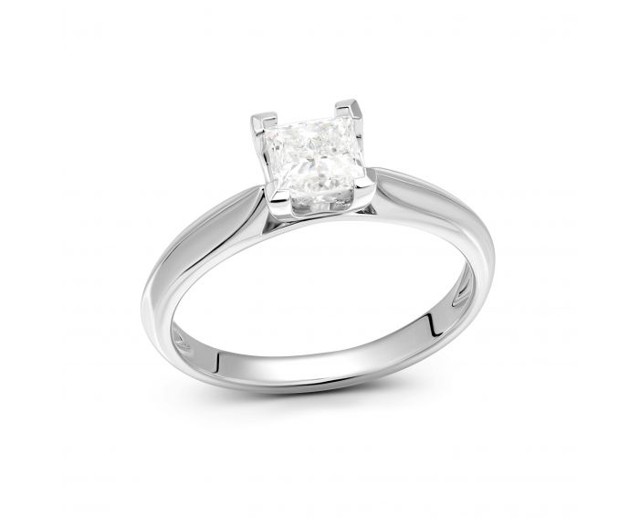 Ring with a diamond in white gold 1K034DK-1708