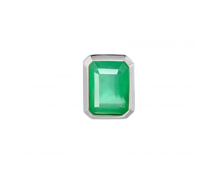 Emerald pendant in white gold 1П034ДК-0612