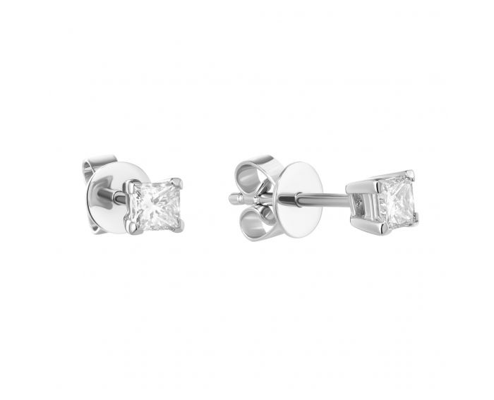 Earrings with diamonds in white gold 1-245 807