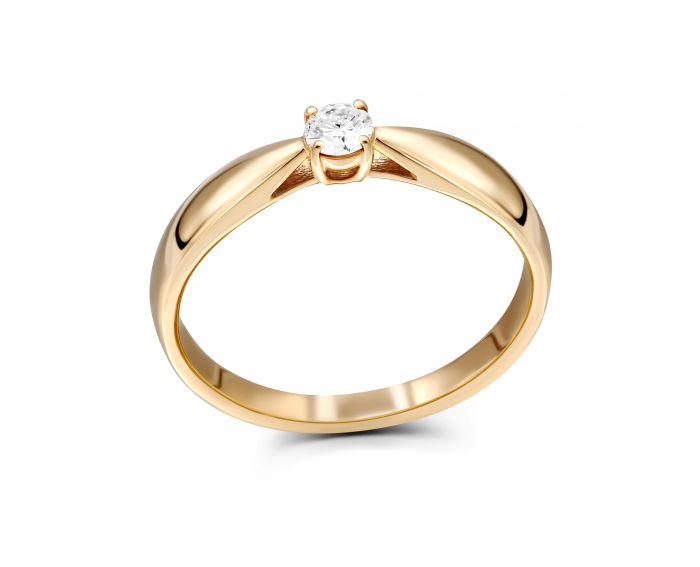 Ring with a diamond in rose gold 1K377-0007