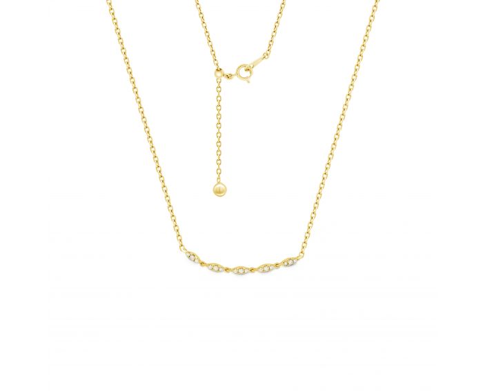 Necklace with diamonds in yellow gold 1Л034-0204