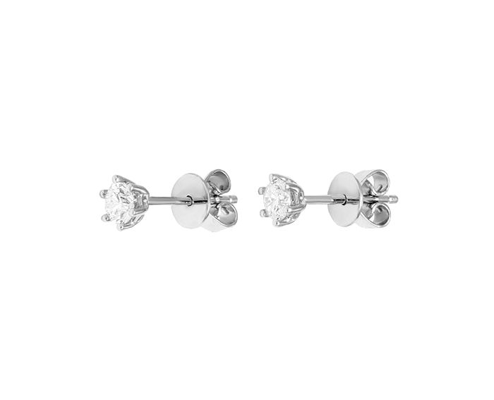 Earrings with diamonds in white gold 1С034-0706