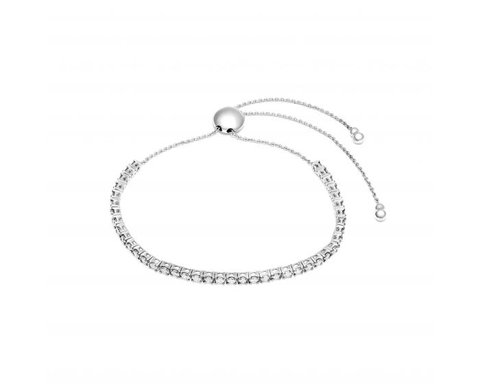 Bracelet with diamonds in white gold 1Б551-0026