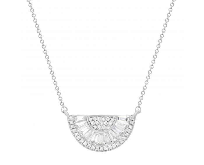 Necklace with diamonds in white gold 1L809-0145