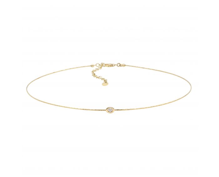 Necklace with diamonds Sincerity yellow gold