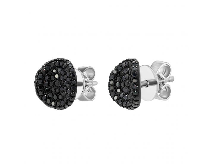 Earrings with diamonds in white gold 1C956-0130