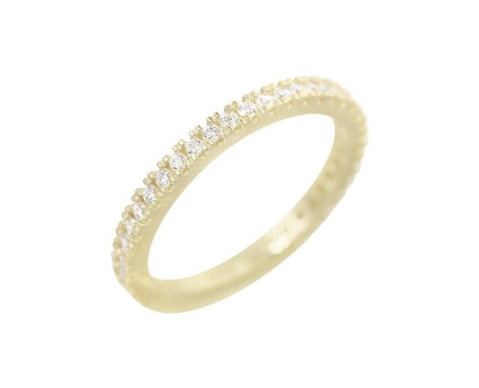 Ring with cubic zirconia in yellow gold 2-225 960