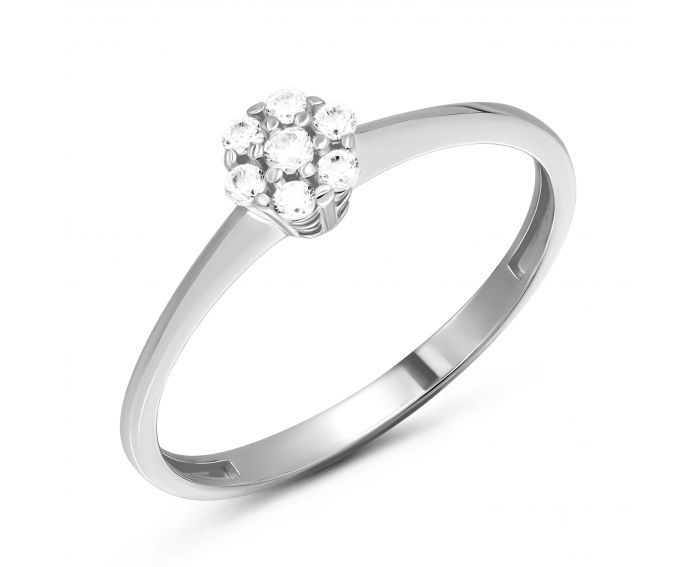 White gold ring 2К914-0087