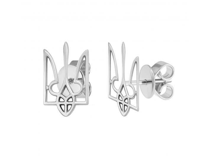 Earrings from white gold 2С789-0001