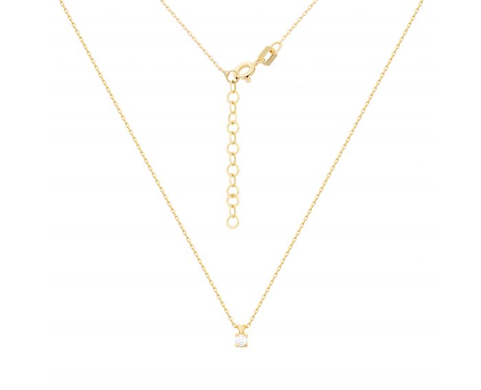 Necklace with cubic zirconia in yellow gold 2L914-0044