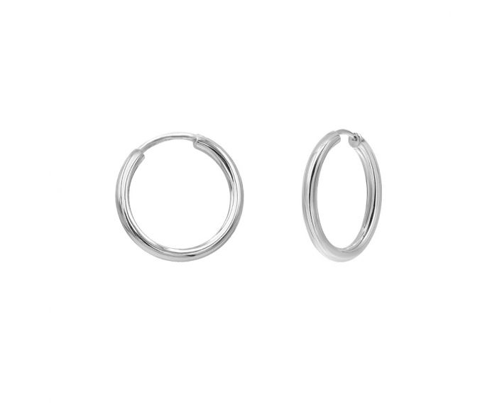White gold earrings 2С071-0400 13 мм