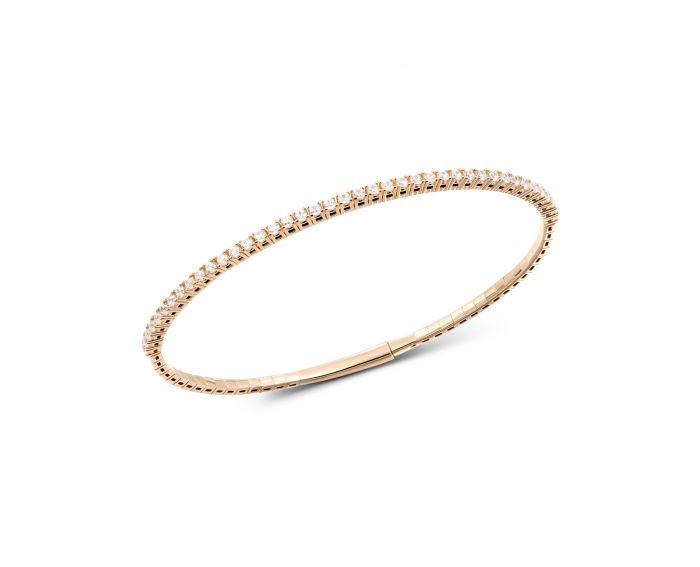 Bracelet with cubic zirconia in rose gold 2B526-0133