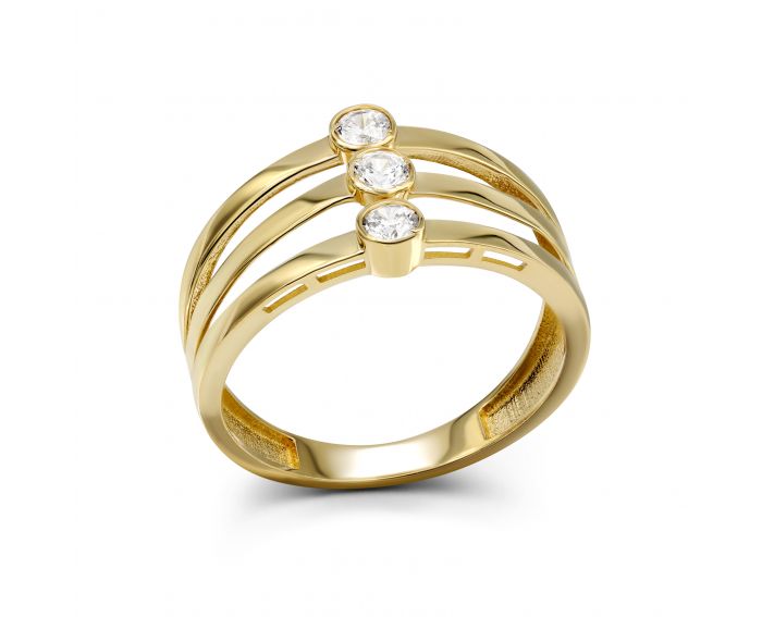 Yellow gold ring 2К143-1596