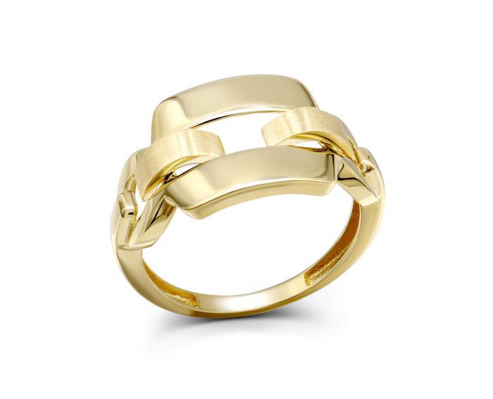 Yellow gold ring 2К143-1609