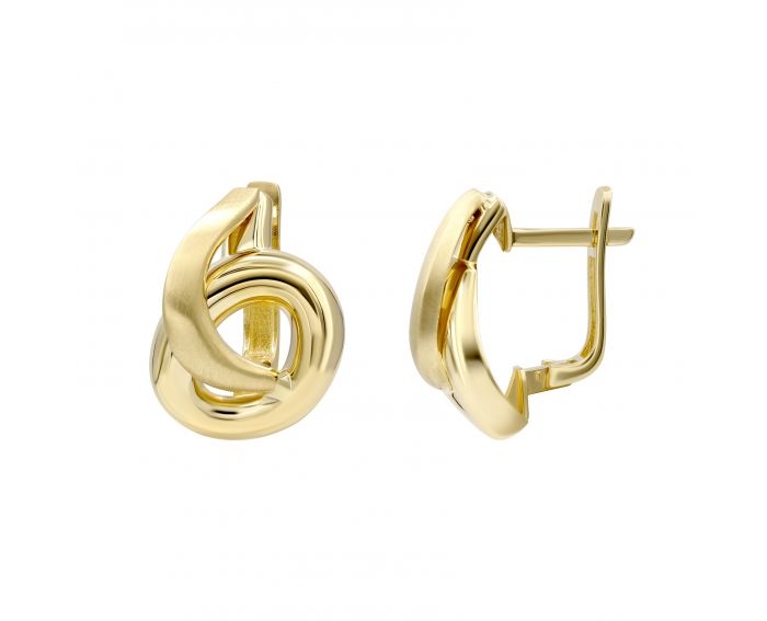 Yellow gold earrings 2С143-2729