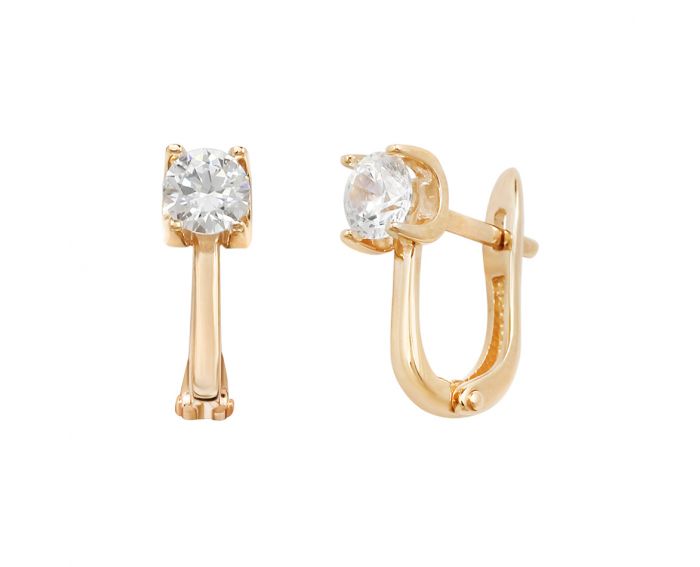 Rose gold earrings 2С150-0015