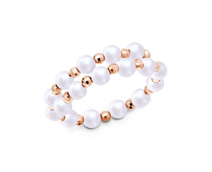 Ring with pearls in rose gold 2К034НП-1707