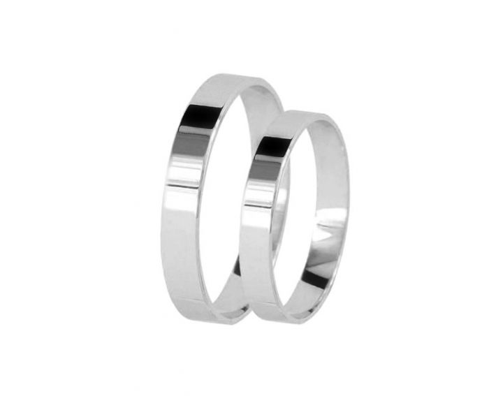 White gold band American 3 mm