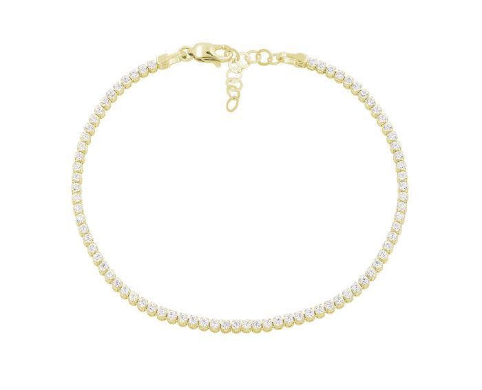 Yellow gold tennis bracelet 2Б914-0059