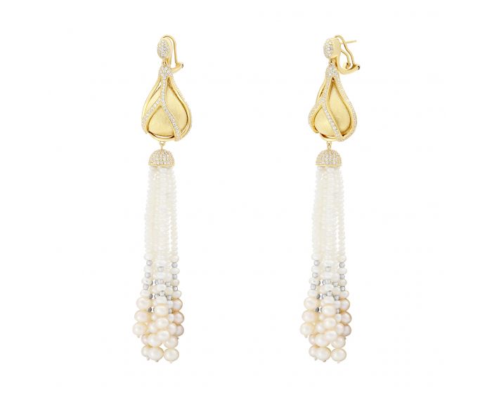 Earrings Yesenia yellow rhodium