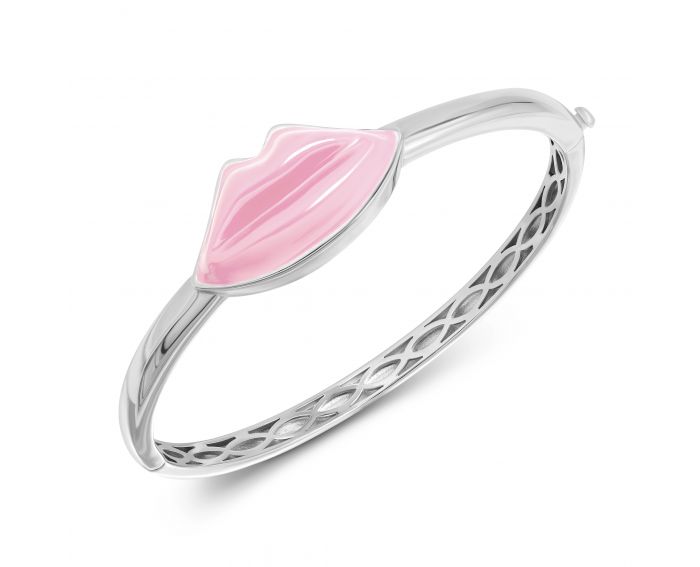 Kiss bracelet light pink color