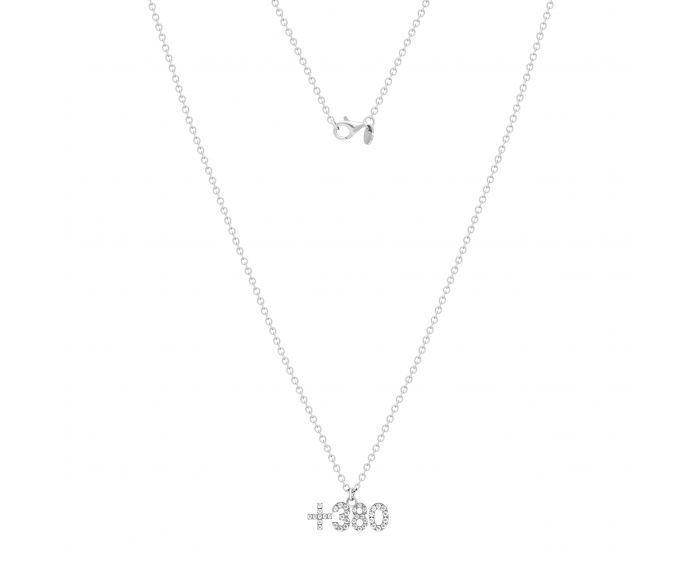 Silver necklace 3Л376ЕС-0002 45 см, collection +380