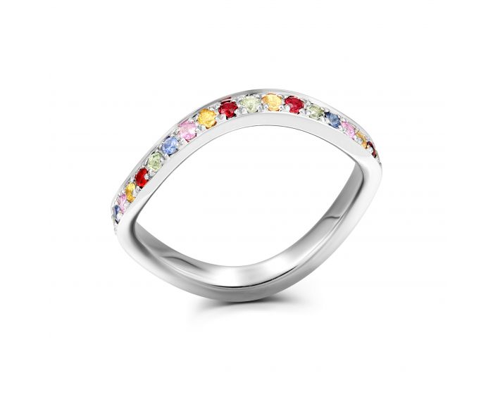 The ring is silver RAINBOW RING